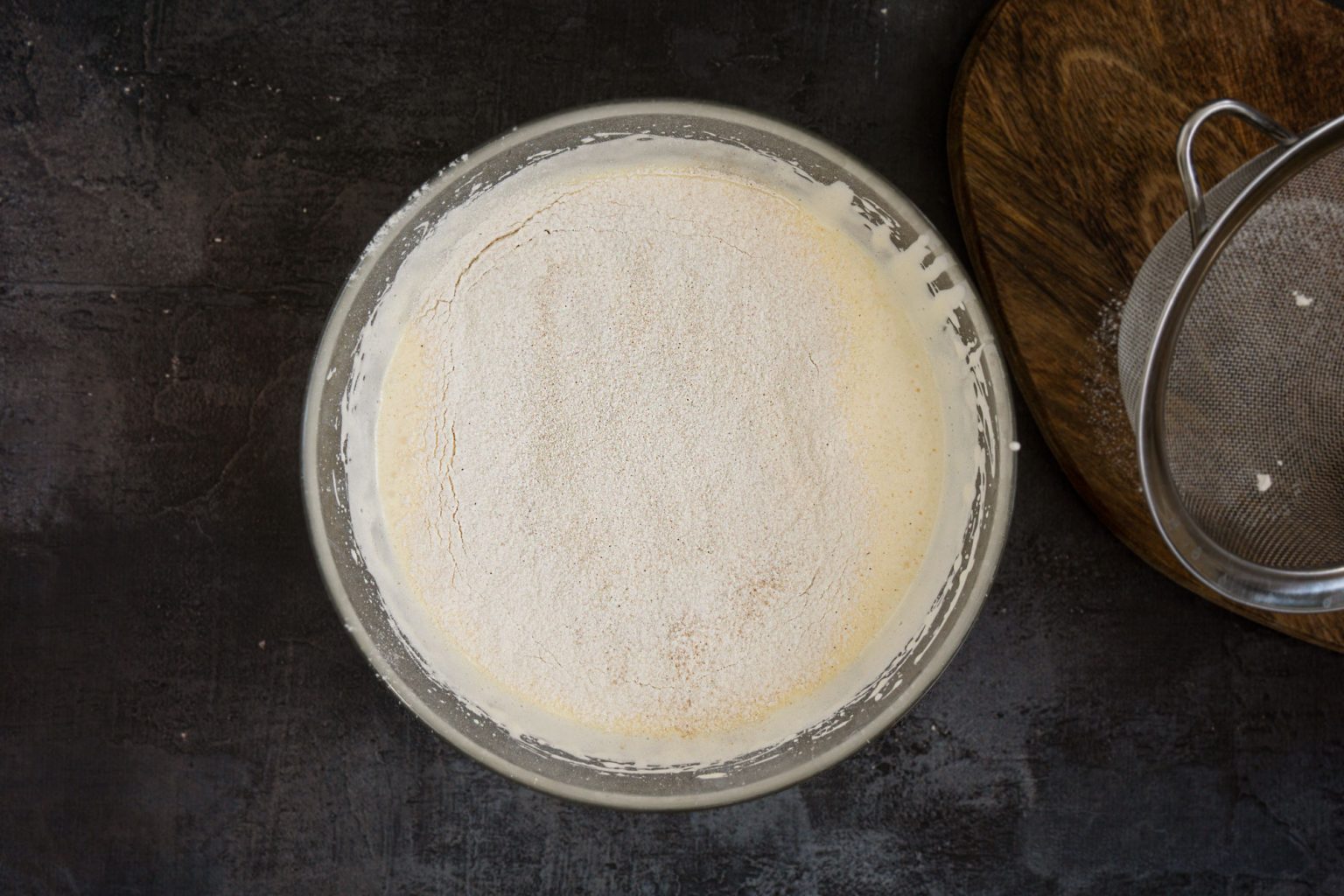Sift the flour