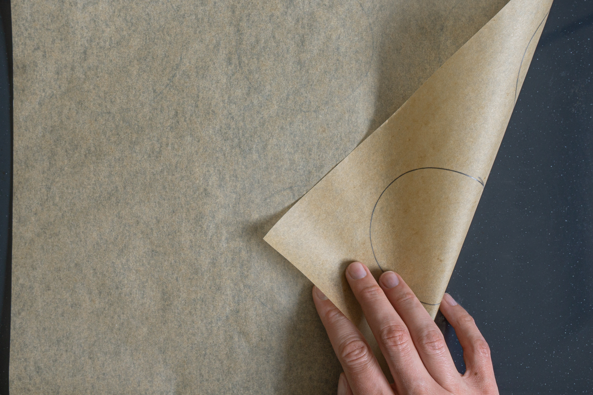 Flip the parchment paper