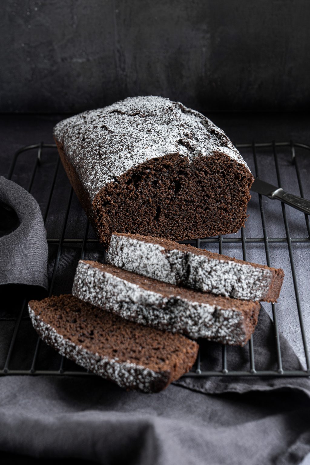 Moist chocolate loaf cake