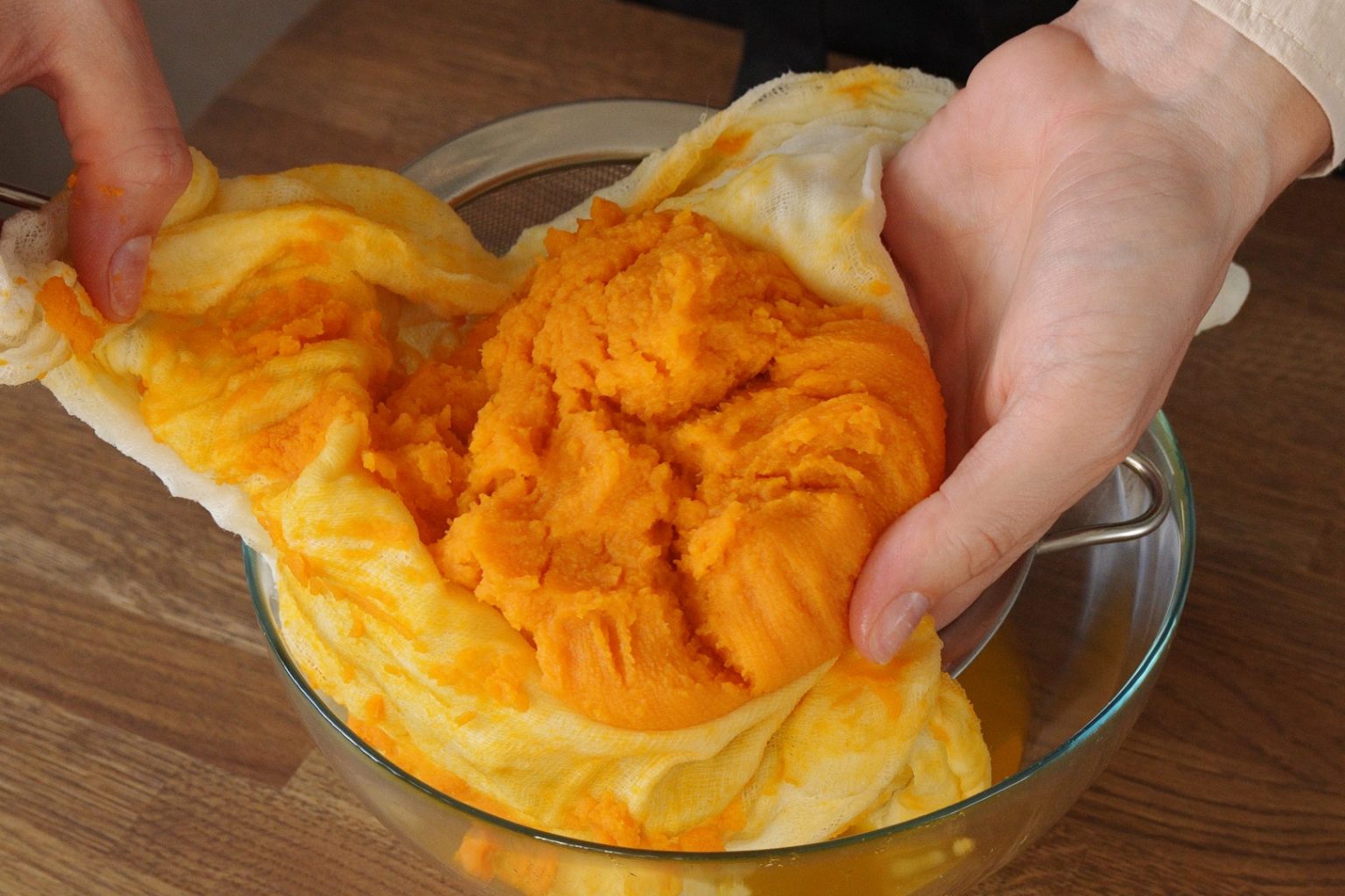 Final texture of the strained pumpkin puree
