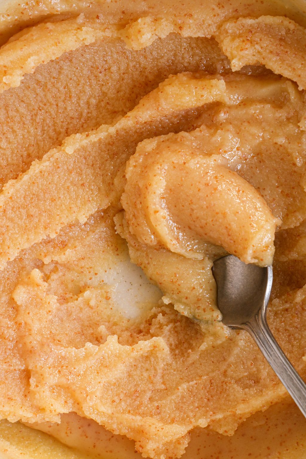 Close-up of brown butter cooled down to room temperature