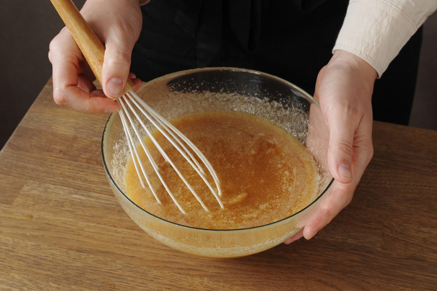 Brown butter mixed into the muffin batter