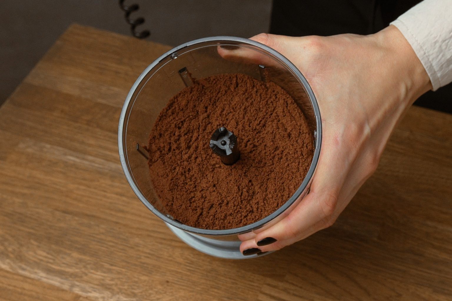 Chocolate cookies crushed into crumbs