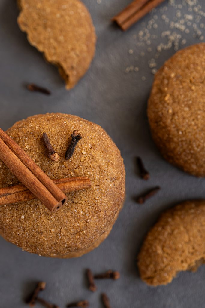 Top view of brown butter pumpkin cookies