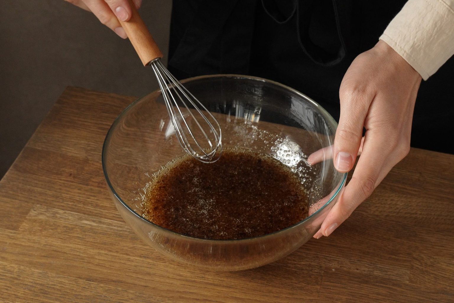 Brown sugars mixed with brown butter